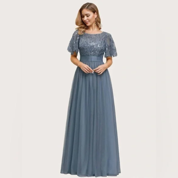 Ever Pretty Blue Evening Gown - Picture 3 of 8